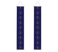 Drapeau de l'État de l'Indiana - Bannière de porche à suspendre réutilisable - Pour fête universitaire et cérémonie - Porte d'entrée