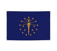 Drapeau de l'État de l'Indiana - Bannière festive créant une atmosphère - 119,4 x 180,3 cm - Pour Noël, fêtes nocturnes, réunions entre amis