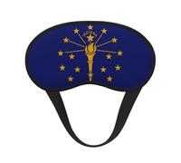 Drapeau de l'État de l'Indiana C'est un masque pour les yeux à bord noir. Le masque doux pour les yeux peut améliorer la qualité du sommeil et est adapté pour l'intérieur, l'extérieur et les voyages.