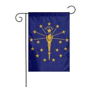 Drapeau de l'État de l'Indiana - Drapeau de fête - Drapeaux d'extérieur d'hiver et bannière de cour pour porche, pelouse, jardin, décorations de Noël