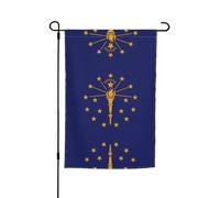 Drapeau de l'État de l'Indiana pour décoration de jardin, 30,5 x 45,7 cm, 100 % fibre de polyester, tissu épais, universel pour toutes les saisons
