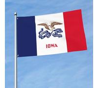 Drapeau de l'État de l'Iowa 1,5 x 0,9 m, drapeau de décoration simple face, accroché dans les balcons de pelouse d'intérieur et d'extérieur