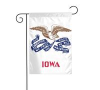 Drapeau de l'État de l'Iowa - Double face - 30,5 x 45,7 cm - Pour décorations de vacances en plein air - Drapeau de cour durable