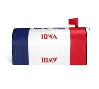 Drapeau de l'État de l'Iowa - Housse de boîte aux lettres en tissu imperméable avec une impression sur un côté et une ouverture incurvée sur un côté.