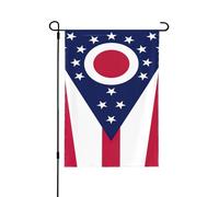 Drapeau de l'État de l'Ohio - Drapeaux de jardin double face - Pour toutes les saisons - Ensemble de décorations de vacances en plein air