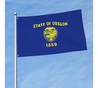 Drapeau de l'État de l'Oregon de 1,5 x 0,9 m, drapeau de décoration simple face, accroché dans les balcons de pelouse d'intérieur et d'extérieur