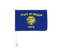 Drapeau de l'État de l'Oregon de 30,5 x 45,7 cm - Drapeau double face pour fenêtre de voiture avec impression résistante à la décoloration, drapeau de décoration automobile de qualité supérieure pour