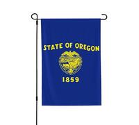Drapeau de l'État de l'Oregon - Drapeau décoratif double face - 71 x 102 cm - Bannière d'extérieur toutes saisons pour porche, terrasse, jardin