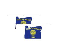 Drapeau de l'État de l'Oregon imprimé carte drapeau semi-circulaire léger Bannière extérieure Décorations de fête