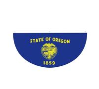 Drapeau de l'État de l'Oregon imprimé drapeau semi-circulaire léger Bannière extérieure Décorations de fête