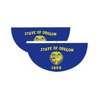 Drapeau de l'État de l'Oregon imprimé drapeau semi-circulaire léger Bannière extérieure Décorations de fête