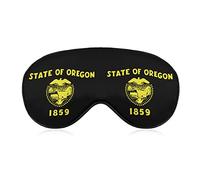 Drapeau de l'état de l'Oregon Masque de sommeil Masque pour les yeux portable avec bande réglable pour homme et femme