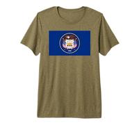 Drapeau de l'État de l'Utah T-Shirt Haut de Gamme