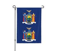 Drapeau de l'État de New York double face, décoration saisonnière pour cour avant porche