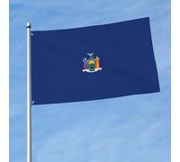 Drapeau de l'État de New York imprimé drapeau décoratif extérieur pour jardin, porche, mur, terrasse, porte d'entrée, bannière de cour