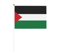 Drapeau de l'État de Palestine - 14 x 20,8 cm - Lot de 10 - Convient pour les fêtes, les célébrations et toutes sortes d'événements.