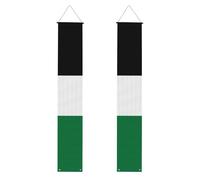 Drapeau de l'État de Palestine - Bannière de bienvenue à suspendre - Drapeaux verticaux - Pour décoration intérieure et extérieure - 180 x 30 cm