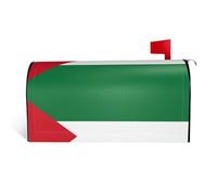 Drapeau de l'État de Palestine : c'est une housse de boîte aux lettres en tissu imperméable avec une impression sur un côté et une ouverture incurvée sur un côté.
