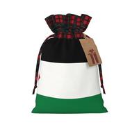 Drapeau de l'État de Palestine Deux Couleurs Cordon Sac Cadeau M Beau Pratique Convient pour Noël Anniversaire