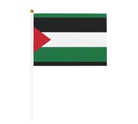 Drapeau de l'État de Palestine en dix pièces imprimé double face 14 x 20,8 cm, adapté pour les activités d'équipe encourageant