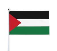 Drapeau de l'Etat de Palestine Imprimé Extérieur Décoration de Fête Intérieur Extérieur 0,9 x 1,5 m