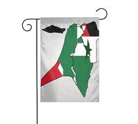Drapeau de l'État de Palestine Map02 - Drapeau de fête - Drapeaux d'extérieur d'hiver et bannière de cour pour porche, pelouse, jardin - Décorations de Noël
