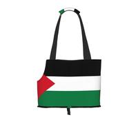 Drapeau de l'État de Palestine Petit sac de transport pour animaux de compagnie adapté aux centres commerciaux, avions, bus et métros