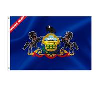 Drapeau de l'État de Pennsylvanie - 1,8 x 3 m - Double face - Couleurs vives - Résistant à la décoloration - Polyester avec œillets en laiton - Cadeaux et décoration de chambre - Intérieur et