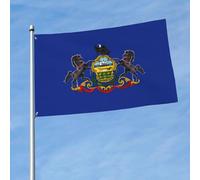 Drapeau de l'État de Pennsylvanie imprimé 1,5 x 0,9 m, drapeau de décoration simple face, accroché sur la pelouse intérieure et extérieure balcons