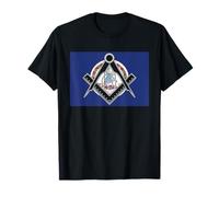 Drapeau de l'État de Virginie maçonnique carré et boussole franc-maçon T-Shirt