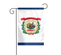 Drapeau de l'État de Virginie occidentale double face 30,5 x 45,7 cm, drapeaux pour décorations de vacances en plein air, drapeau de cour durable