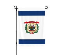 Drapeau de l'État de Virginie occidentale - Drapeau décoratif double face - 71 x 102 cm - Bannière d'extérieur toutes saisons pour porche, terrasse, jardin