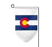 Drapeau de l'État du Colorado - Drapeau de bienvenue - Décoration extérieure - Pour jardin et terrasse - 30,5 x 45,7 cm - Plusieurs formes