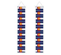 Drapeau de l'État du Colorado pour Noël, Halloween, porche, décoration de porte, décoration de fête pour l'extérieur et l'intérieur