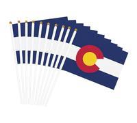 Drapeau de l'État du Colorado - Pratique - Drapeau à main polyvalent - Pour les fêtes, les défilés, les décorations de vacances