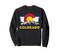 Drapeau de l'État du Colorado Rocky Mountain Denver Winter Aurora Sweatshirt