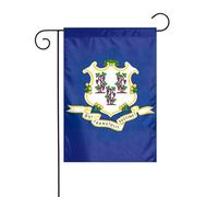 Drapeau de l'État du Connecticut - Drapeau de fête - Drapeaux d'extérieur d'hiver et bannière de cour pour porche, pelouse, jardin - Décorations de Noël