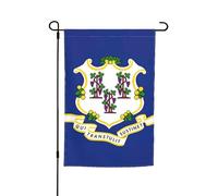 Drapeau de l'État du Connecticut - Drapeau de jardin double face - Décoration intérieure et extérieure - 30,5 x 45,7 cm
