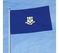 Drapeau de l'État du Connecticut imprimé drapeau décoratif extérieur pour jardin, porche, mur, terrasse, porte d'entrée, bannière de cour