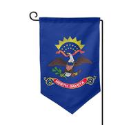 Drapeau de l'État du Dakota du Nord - Drapeau de bienvenue - Décoration extérieure - Pour jardin et terrasse - 30,5 x 45,7 cm - Plusieurs formes