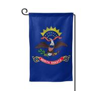 Drapeau de l'État du Dakota du Nord - Drapeau de bienvenue - Décoration extérieure - Pour jardin et terrasse - 30,5 x 45,7 cm - Plusieurs formes