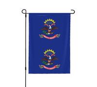Drapeau de l'État du Dakota du Nord, drapeau de jardin d'automne double face, décoration saisonnière durable pour décoration de porche de cour