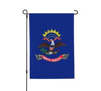Drapeau de l'État du Dakota du Nord imprimé drapeau d'accentuation de porche double face en polyester décoration de pelouse rustique cadeau saisonnier décoration de cour