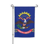 Drapeau de l'État du Dakota du Nord - Petits drapeaux pour cour et jardin - Épais pour porches et pelouses - Résistant à la décoloration
