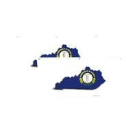 Drapeau de l'État du Kentucky imprimé carte drapeau semi-circulaire léger Bannière extérieure Décorations de fête
