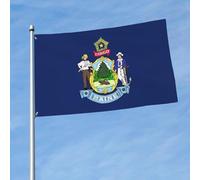 Drapeau de l'État du Maine 1,5 x 0,9 m, drapeau de décoration simple face, accroché dans les balcons de pelouse d'intérieur et d'extérieur