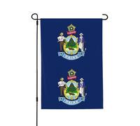 Drapeau de l'État du Maine - Bannière de jardin en polyester double face - Décoration extérieure moderne - Cadeau de vacances