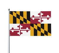 Drapeau de l'État du Maryland 1,5 x 0,9 m, drapeau décoratif unilatéral pour la journée nationale de la culture en plein air
