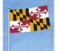 Drapeau de l'État du Maryland de 1,5 x 0,9 m, drapeau décoratif unilatéral, à accrocher sur la pelouse extérieure et intérieure balcons