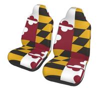 Drapeau De L'État du Maryland Housses De Siège Lot De 2 Antidérapant Couvre Sieges Universelle Couverture De Sièges De Voitures pour Camions SUV Passager
